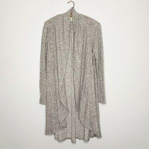 Anthropologie Saturday Sunday Gray Cardigan Duster Sweater Ribbed Open